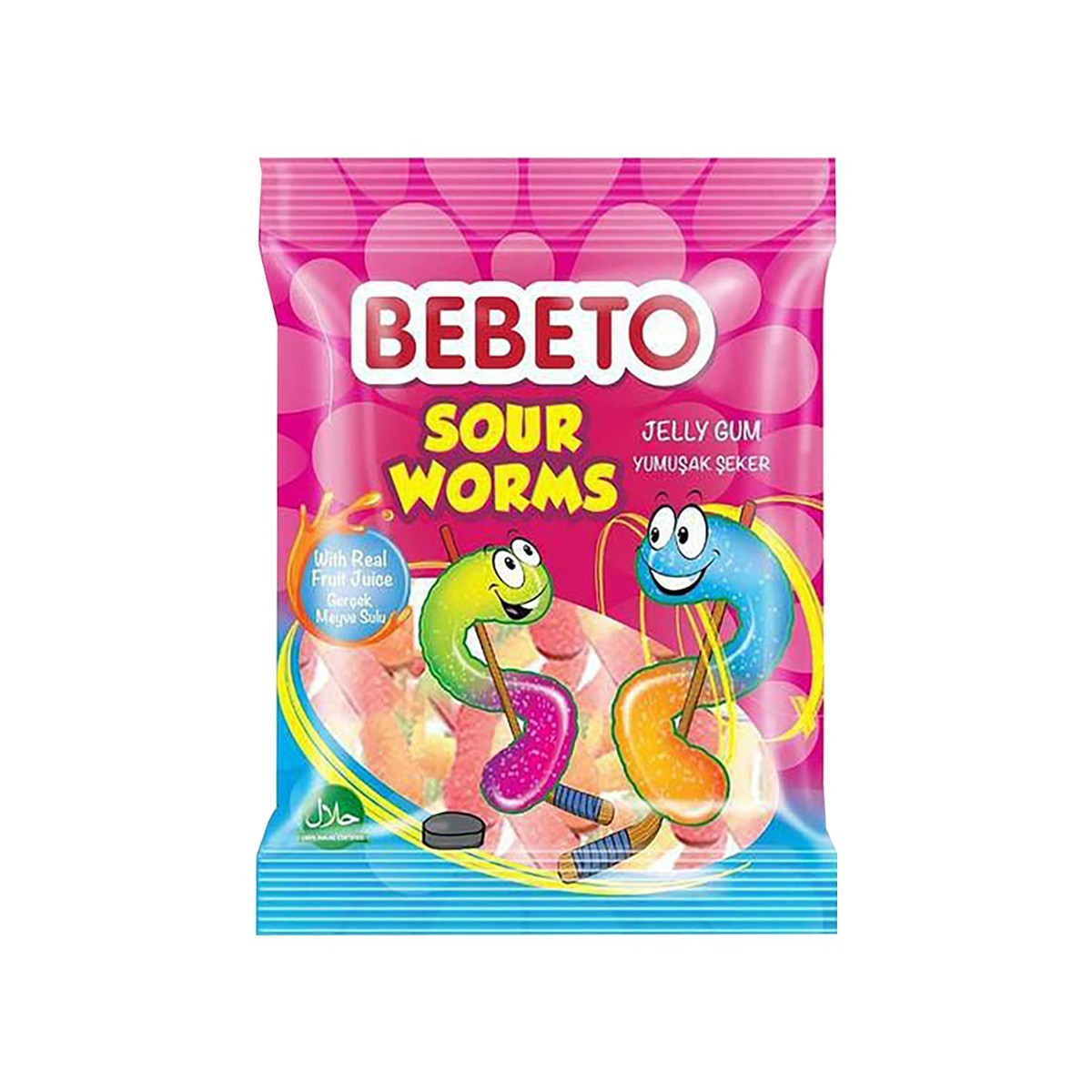 Bonbona sour worms Bebeto 80gr