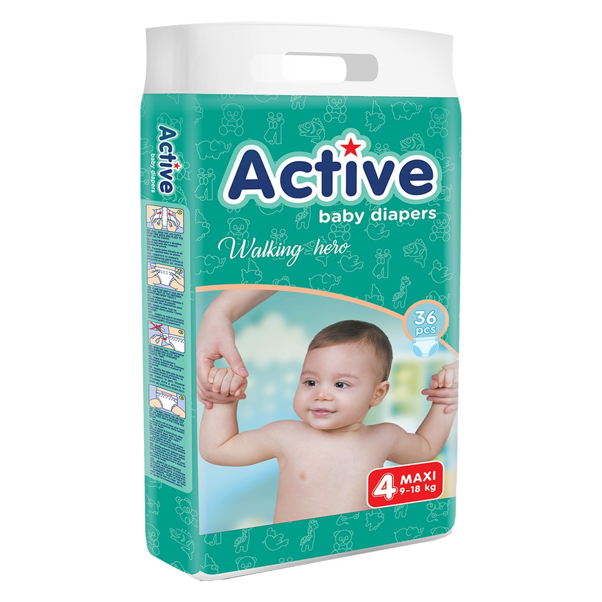 Pelene per femije Active 9-18kg me 36cop