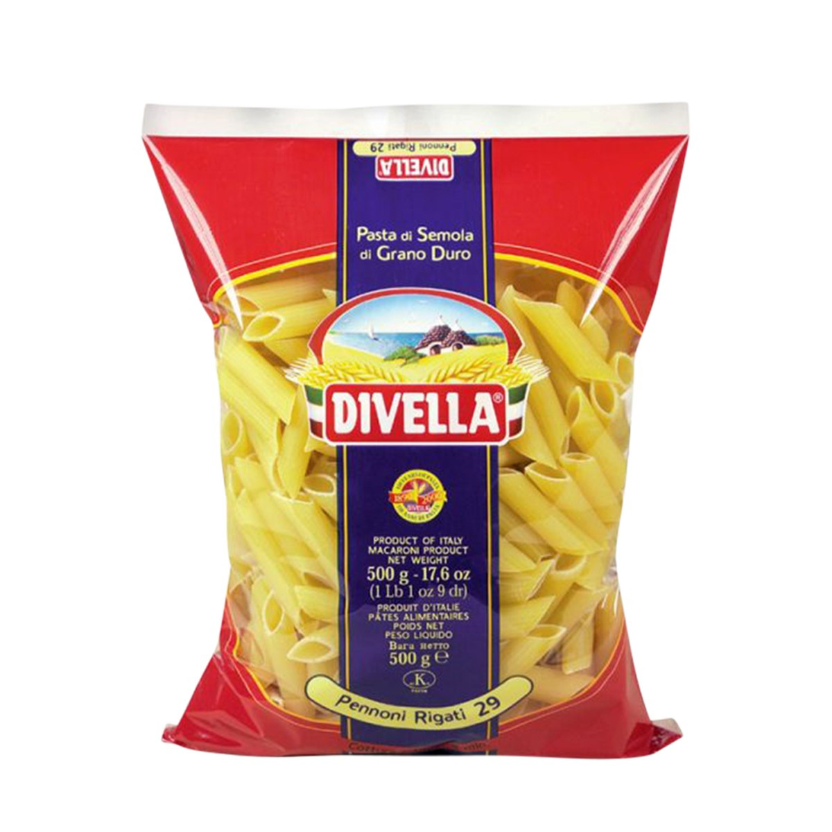 Makaron Pennoni Rigati 29 Divella 500gr