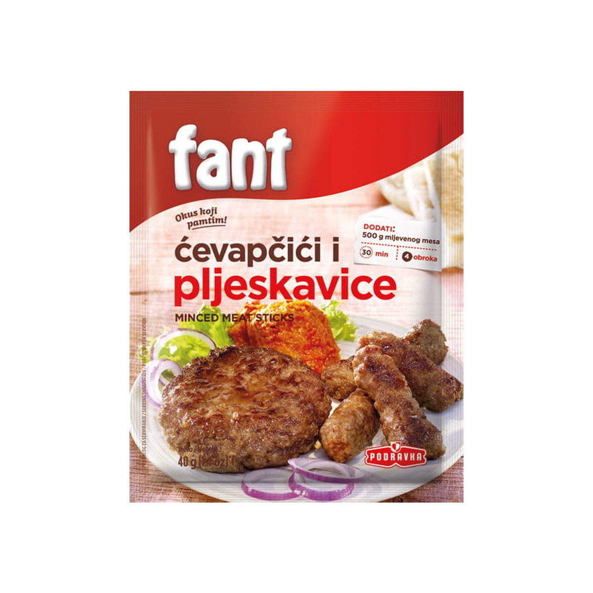 Salce per qebap&hamburger Podravka 40gr