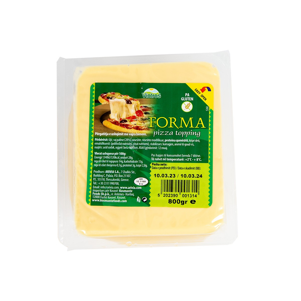 Kaqkavall Forma Pizza Viotrod Y.B 800 gr