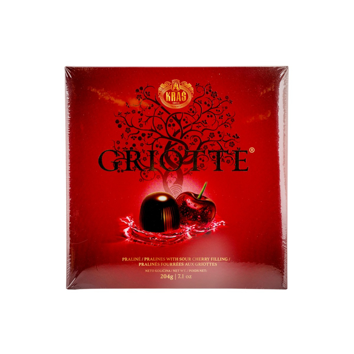 Bonbonjera me qershi Griotte 204gr