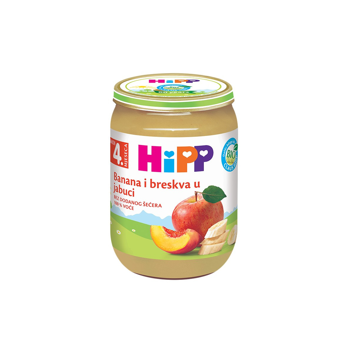 Ushqim per femije HIPP pjeshk&banan 190g