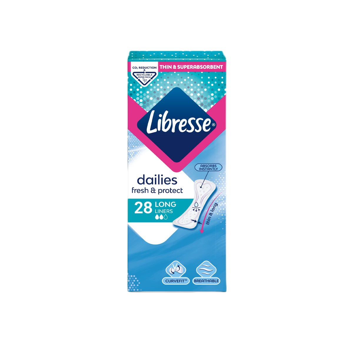 Vata dit. Libresse long daily liners 28c