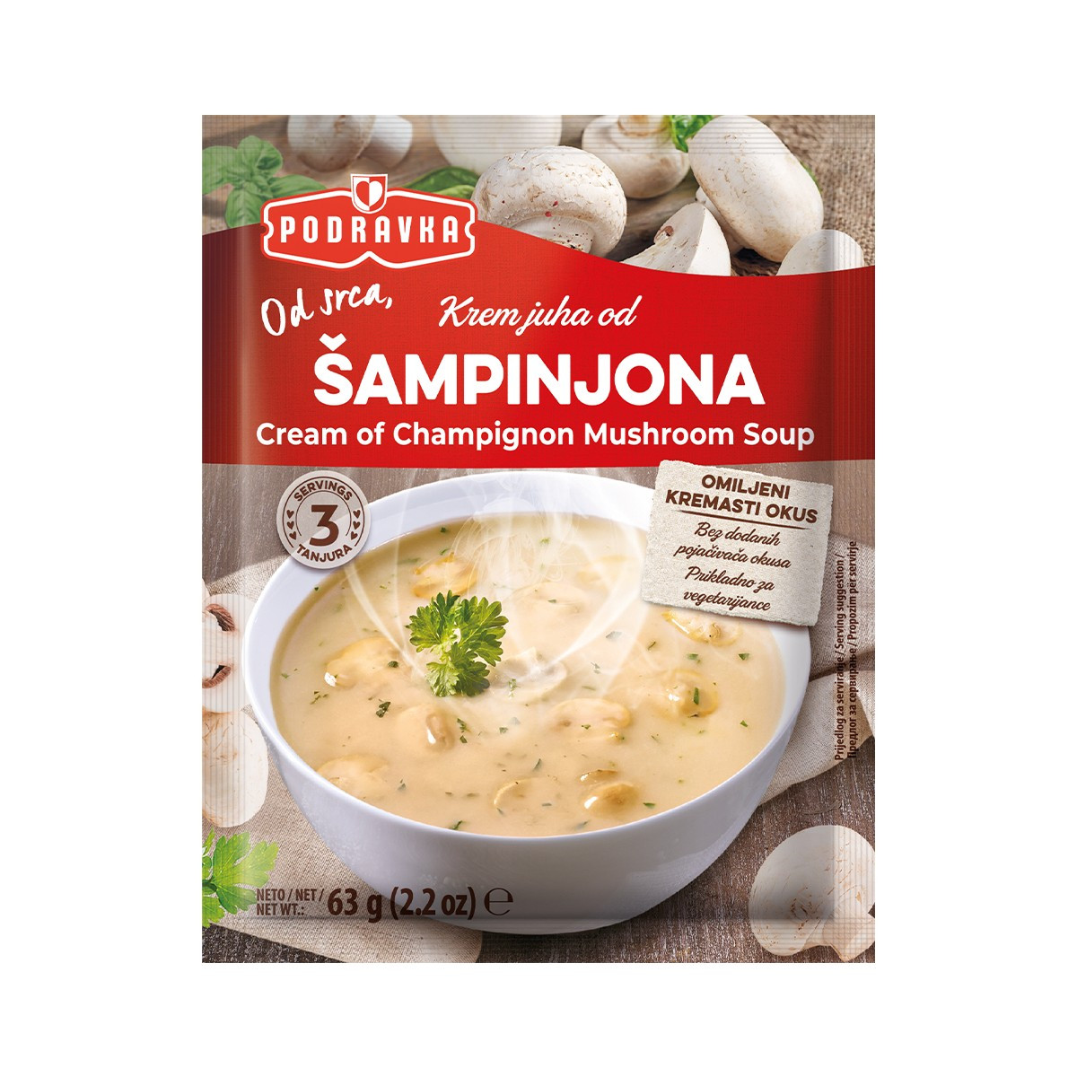 Supe krem me kerpudha Podravka 89gr