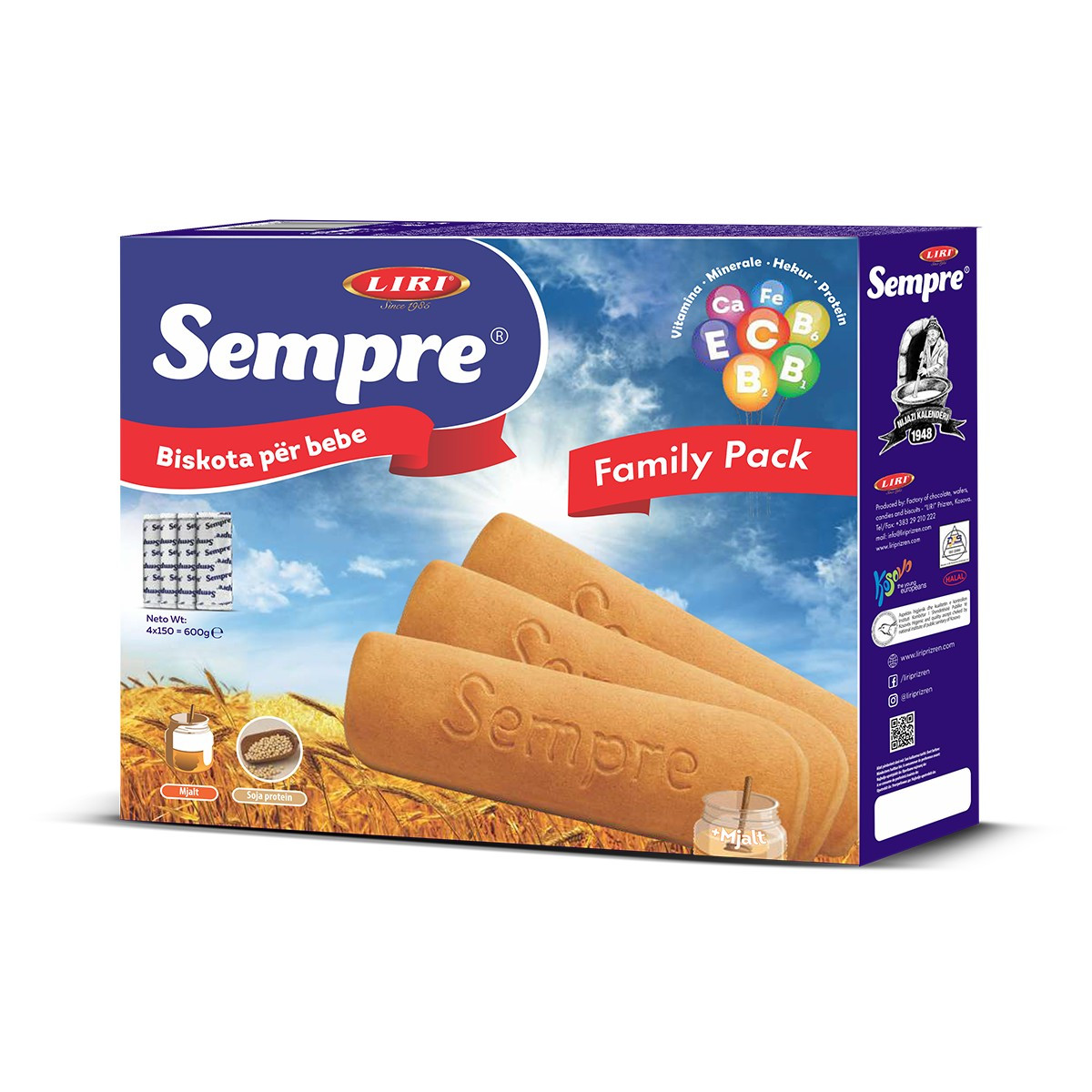 Biskota te thata Sempre Liri 600gr