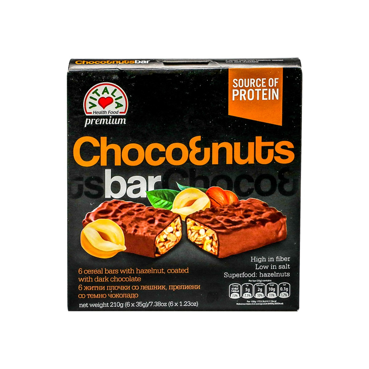Muesli bar me çoko.&lajthi Vitalia 180gr