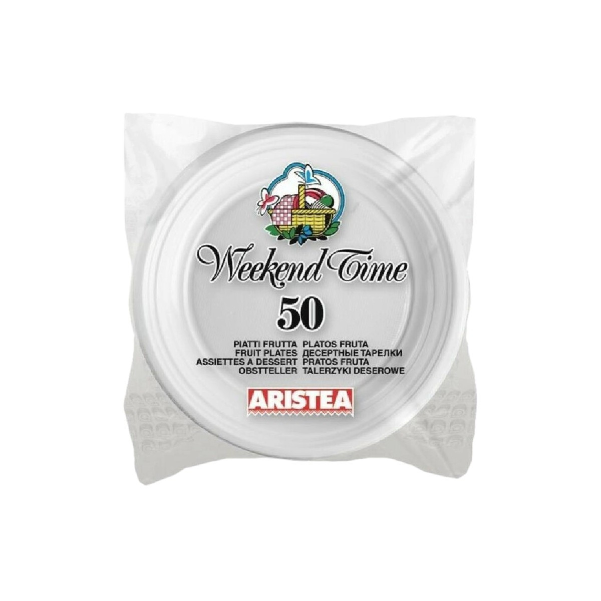 Pjata plast.rrafshta te bardha Arist 50c