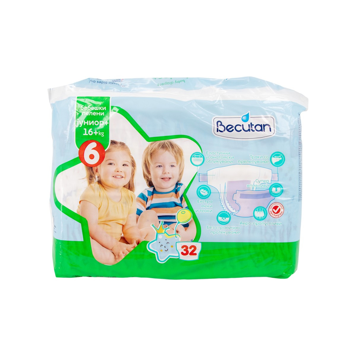 Pelene per femije Becutan mbi 16kg 32cop