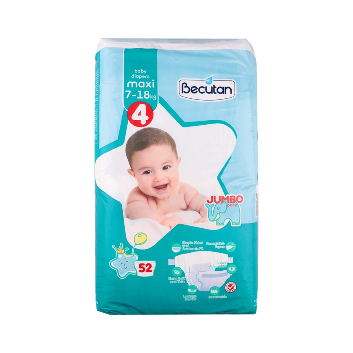 Pelene per femije Becutan 7-18kg ,52cope