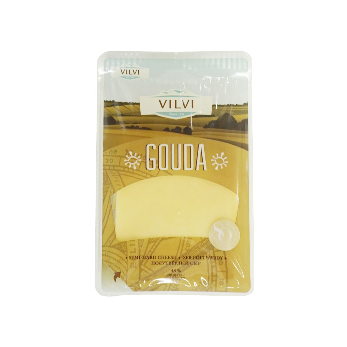 Kackavall Gouda në rriska 48% 150gr