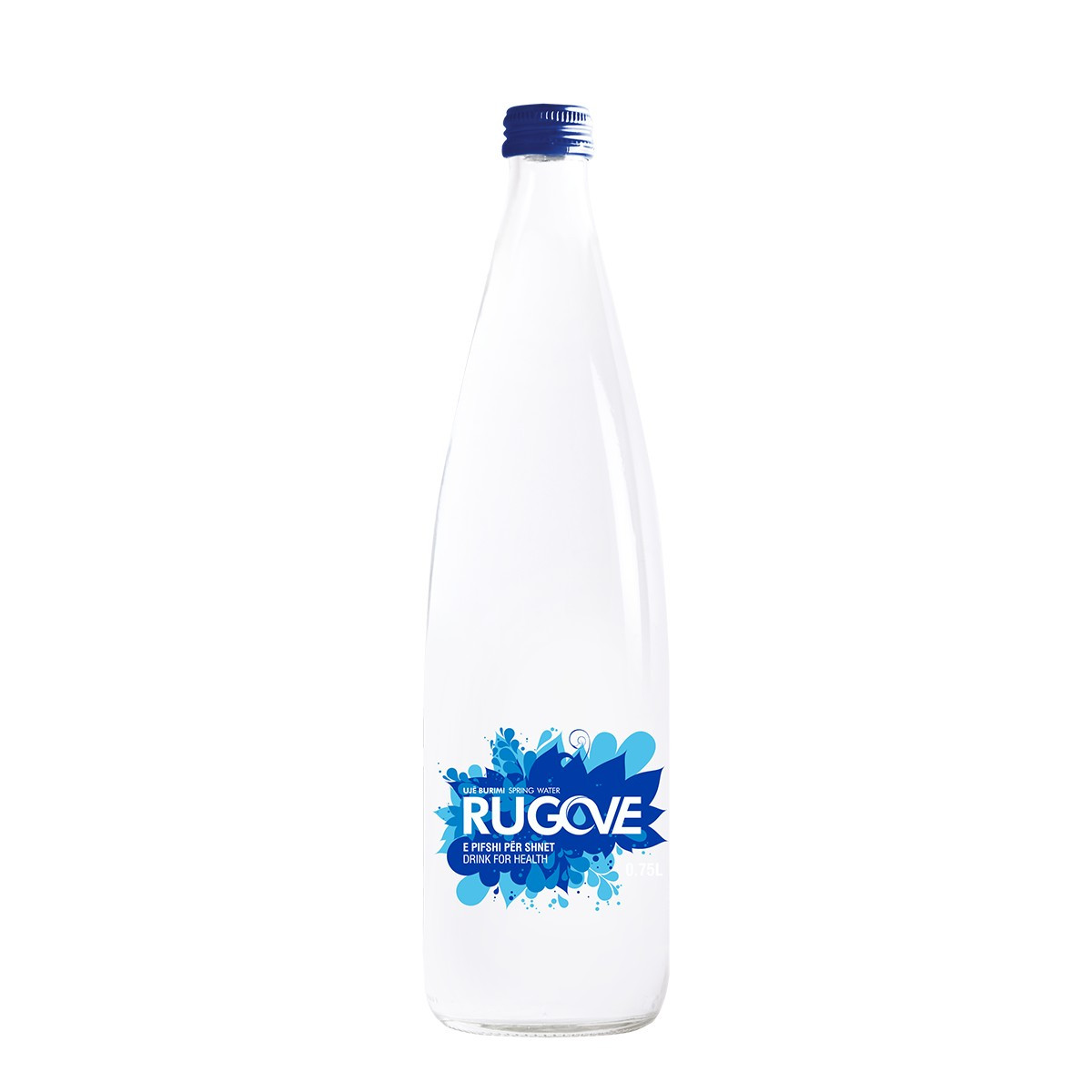Uje natyral Rugove 0.75L qelq