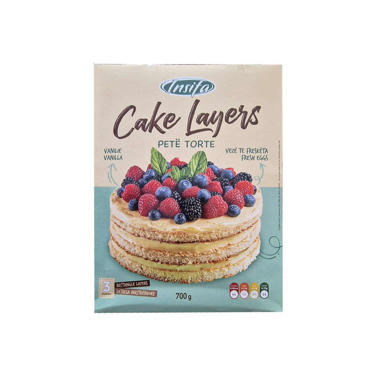 Kore per torte vanillë Insifa 700gr