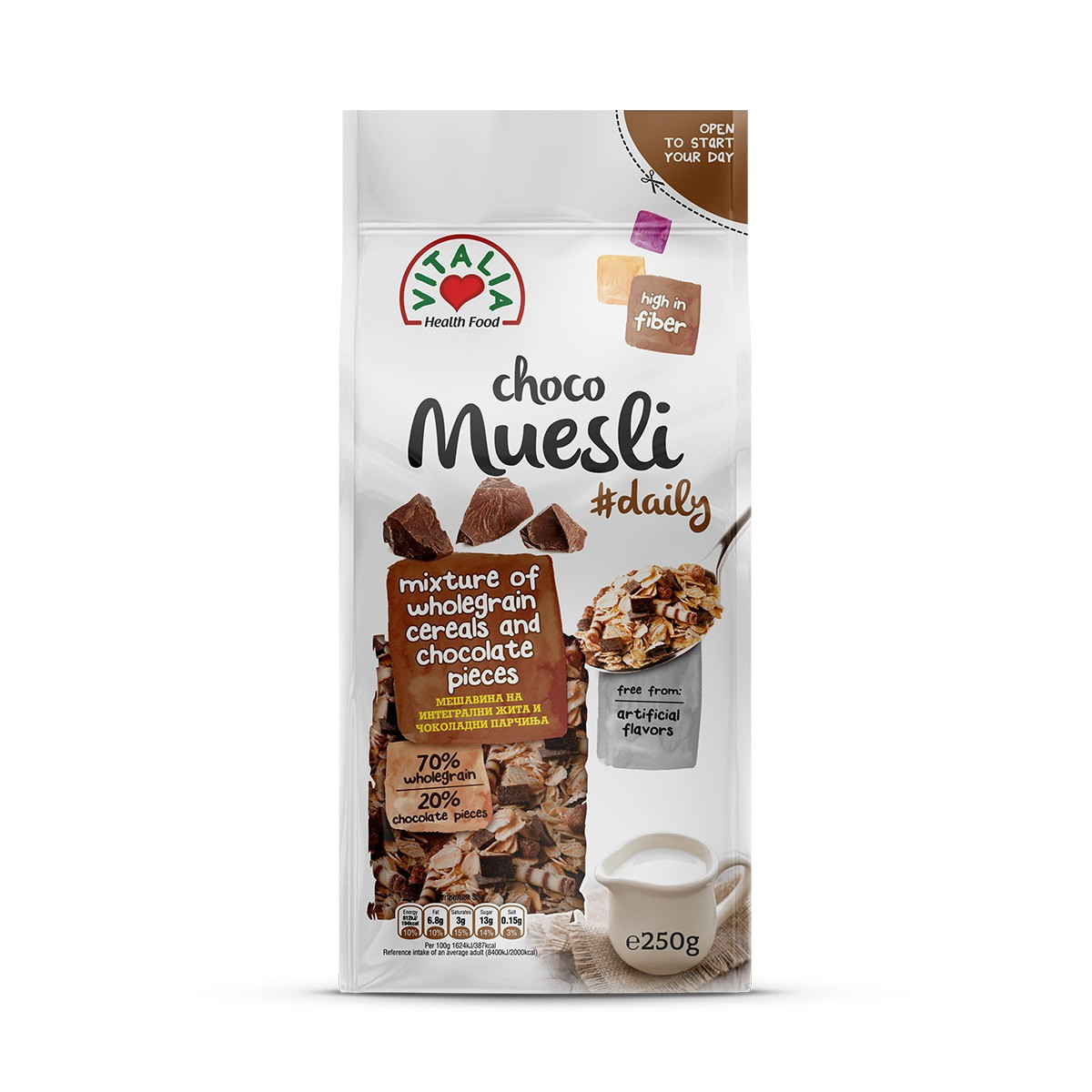 Muesli me çokollate Vitalia 250gr