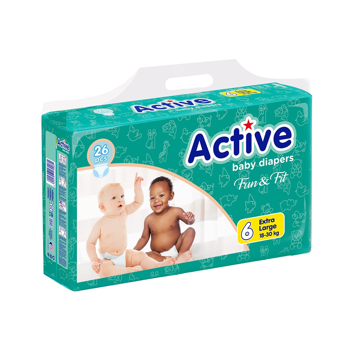 Pelena per Femije Active 18-30kg 26copë