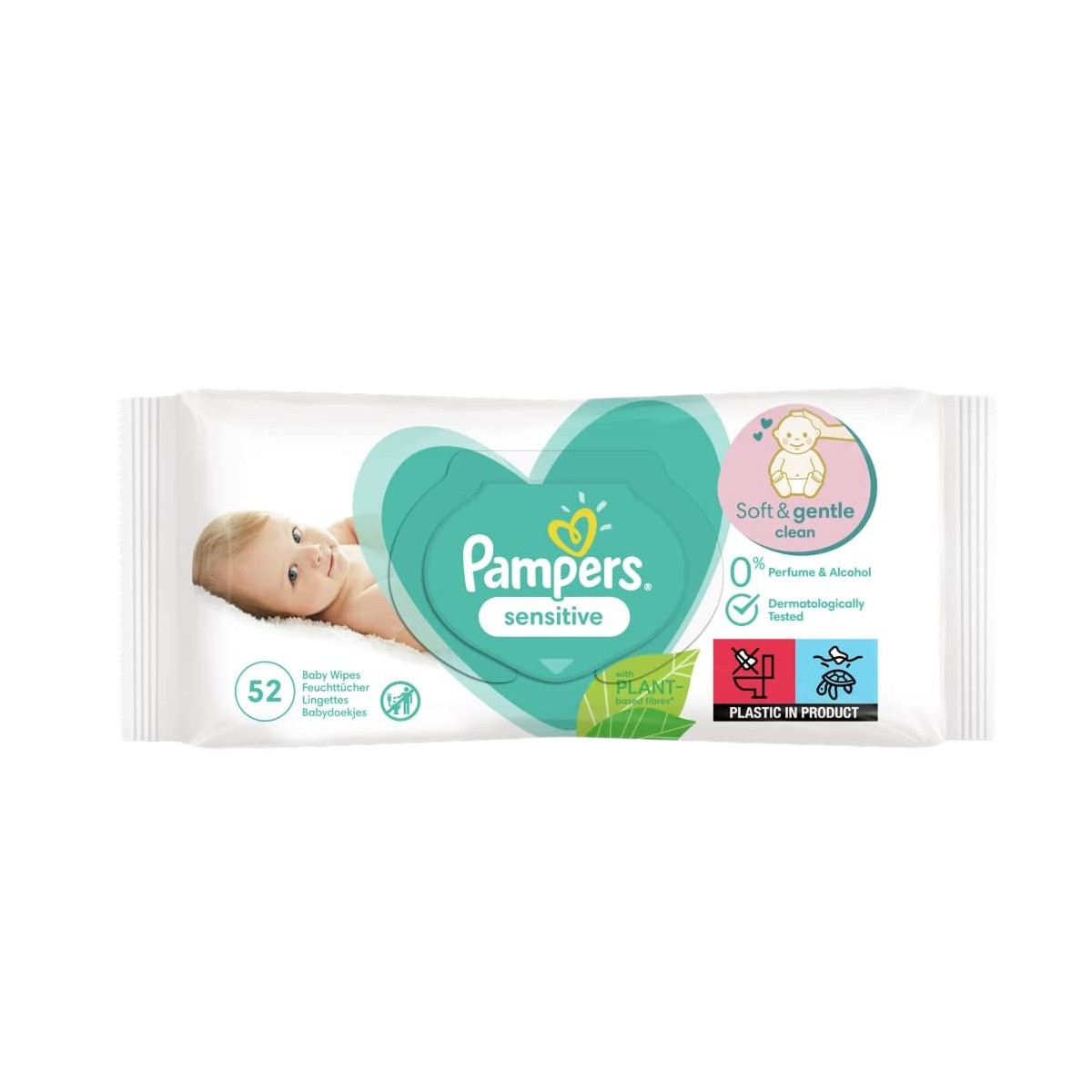 Leter e Lagur Pampers Sensitive XXL 80co