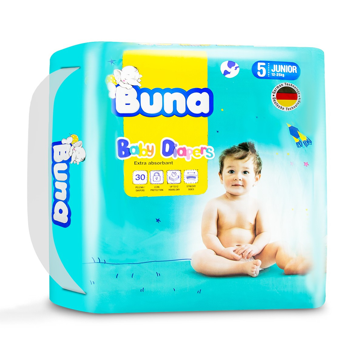 Pelenë për fëmijë BUNA 12-25kg 30 copë