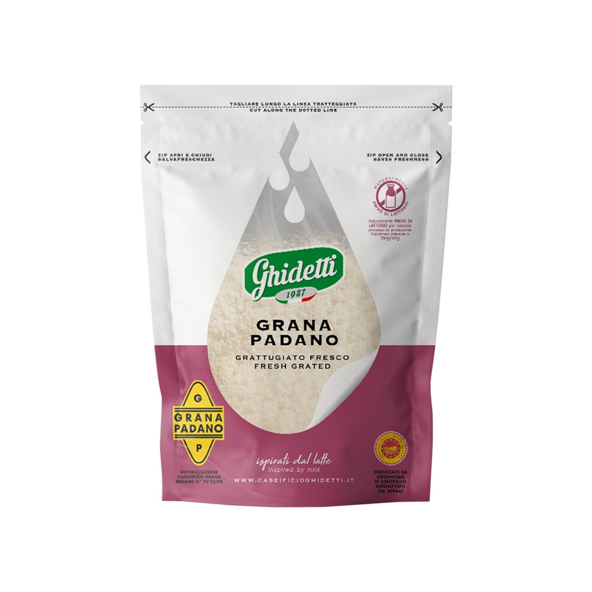 Kaqkavall GhidettiGrana Padano grirë 90g