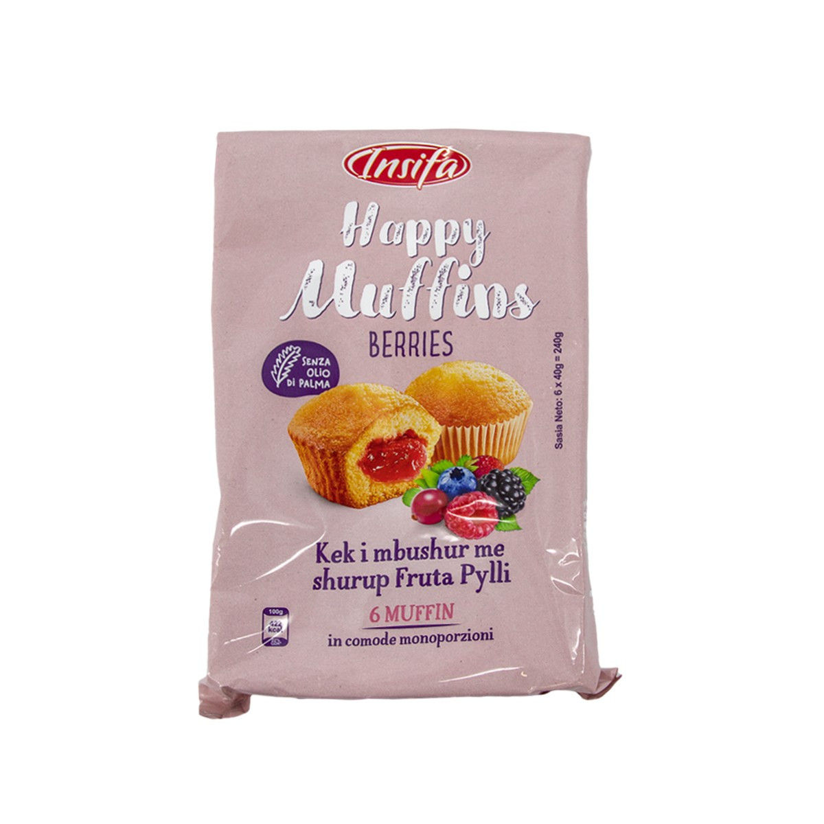 Muffins me fruta mali Insifa 240gr