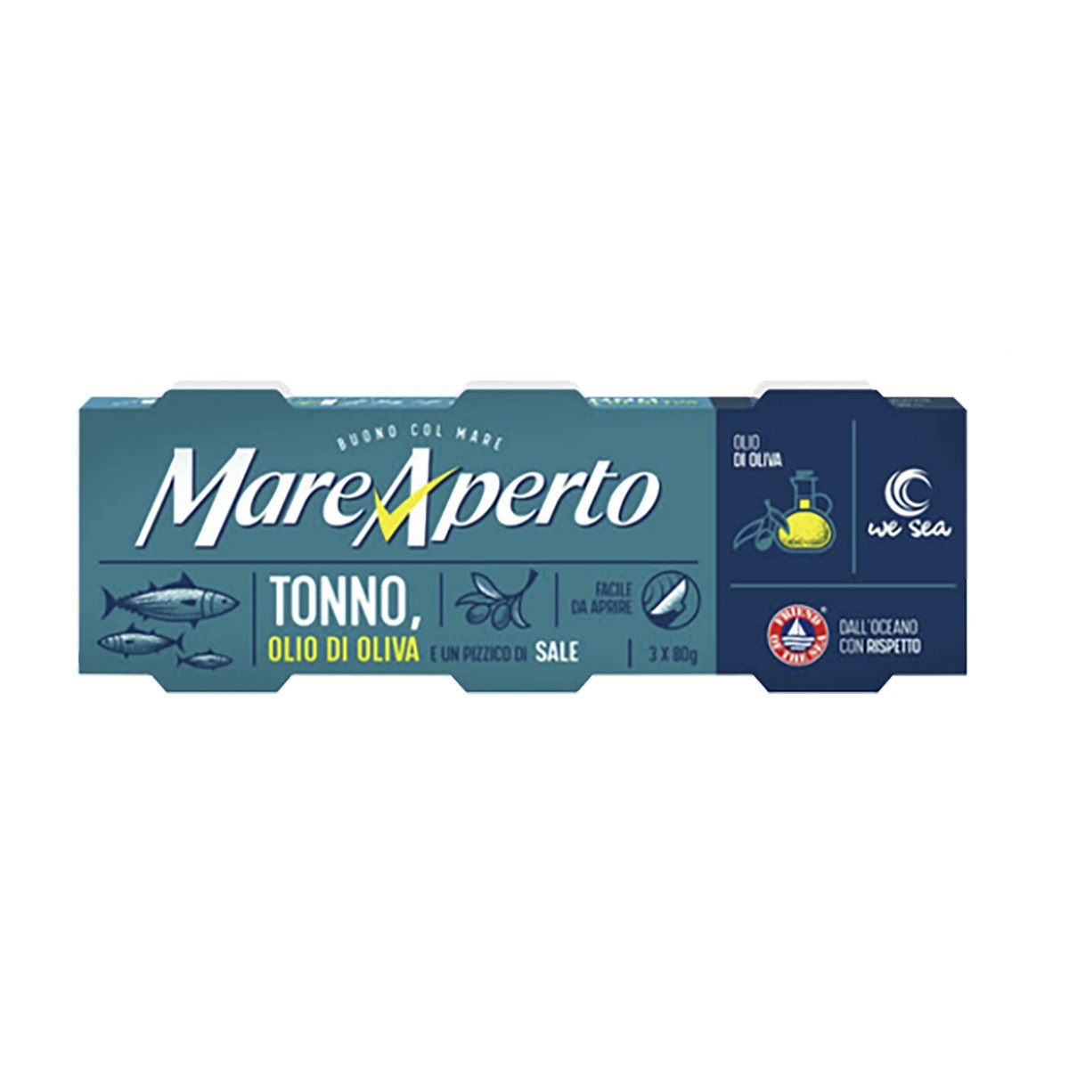Tuna në vaj ulliri Mare Aperto 3x80gr