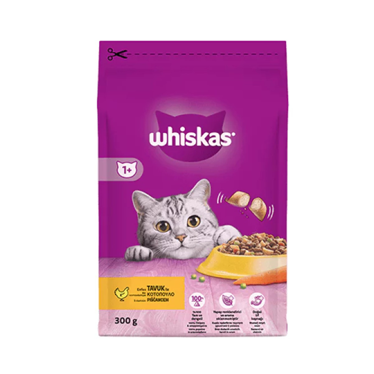 Ushqim mace i thatë pule Whiskas 300gr