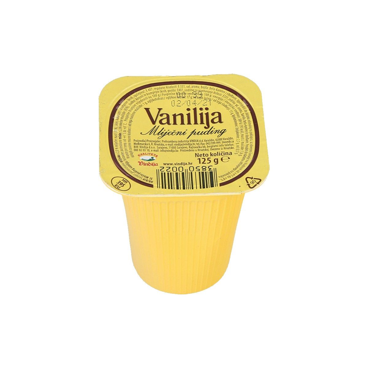 Puding me vanile Vindija 125gr