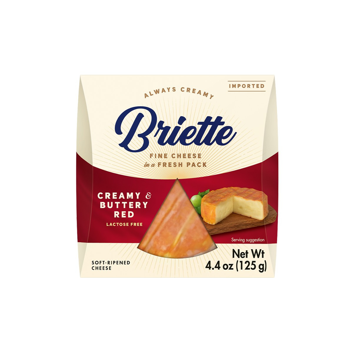 Djath Creamy&Buttery red Briette 125g