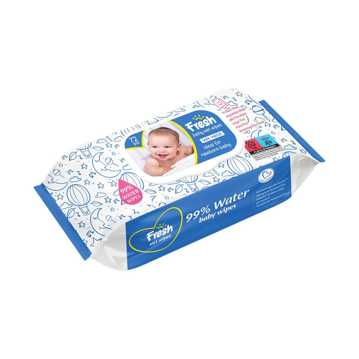 Leter e lagur FRESH Baby 99% Uje 72cope