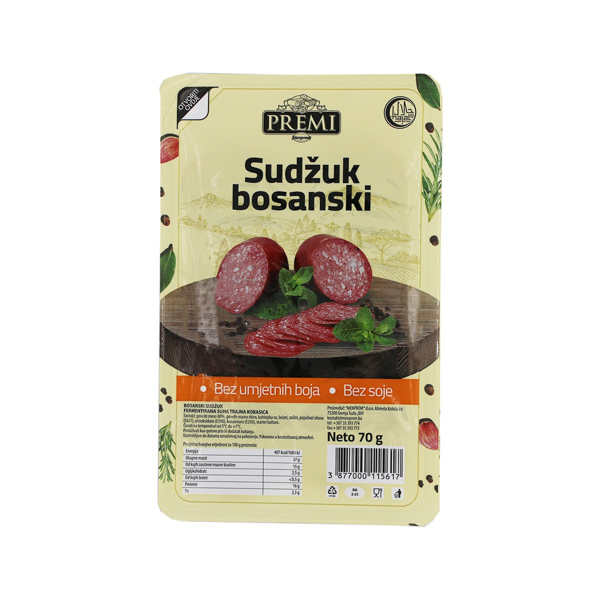 Suxhuk boshnjak Premi 70gr