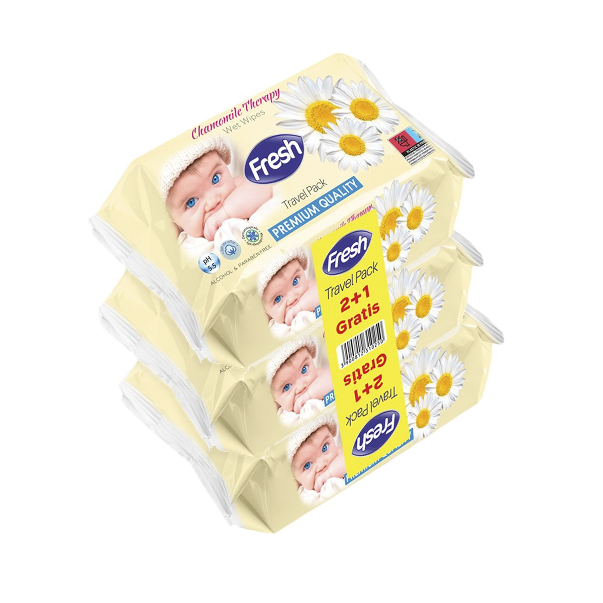 Leter e lagur FRESH Chamomile 30copë 2+1