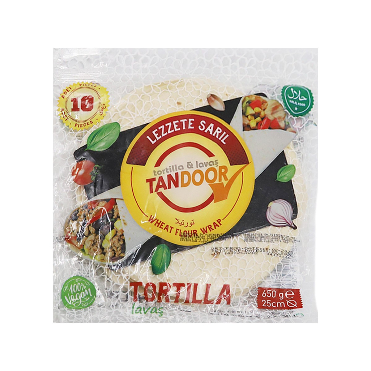 Pete tortilla Tandoor 10c,25cm,650gr