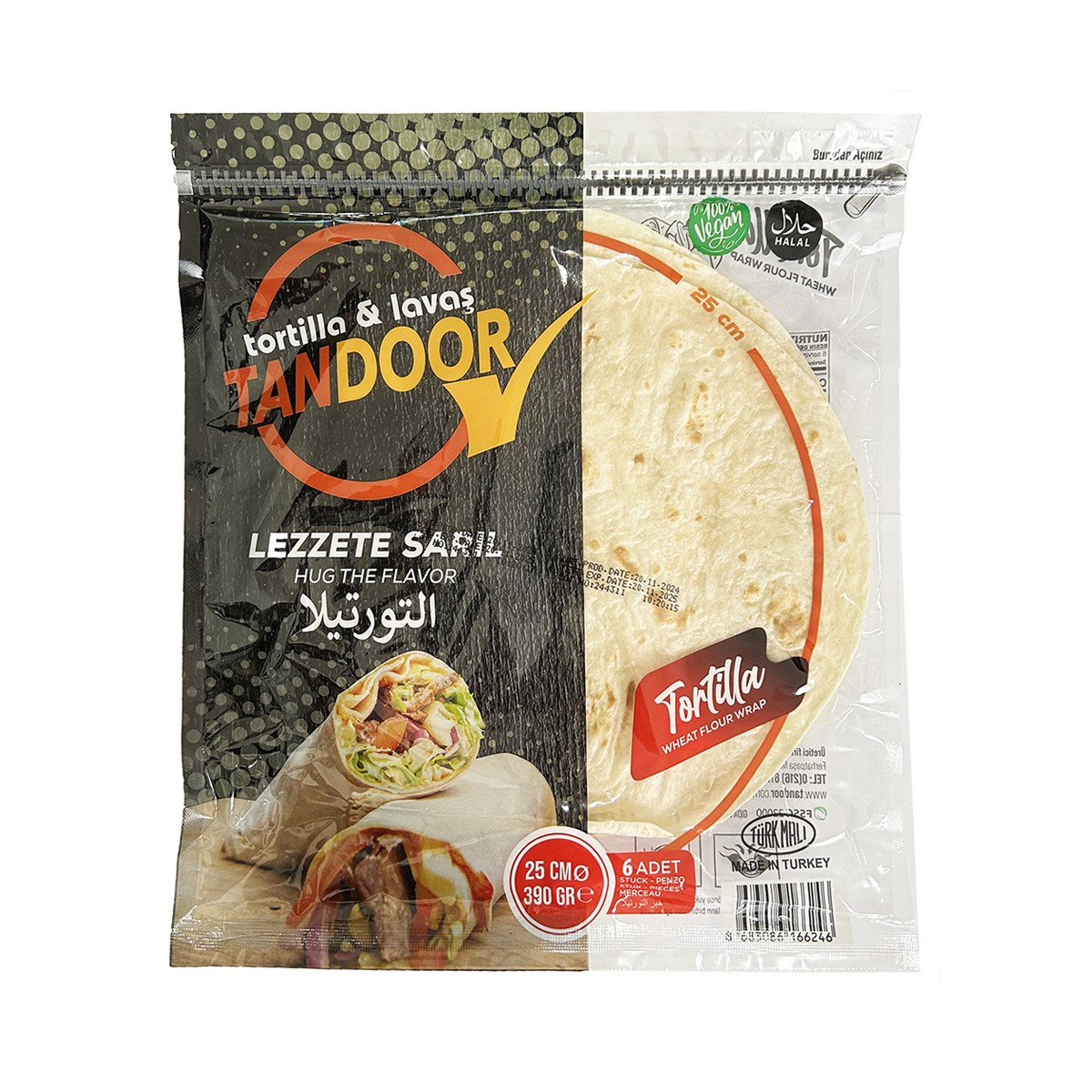 Pete tortillaTandoor 6,25cm,390gr