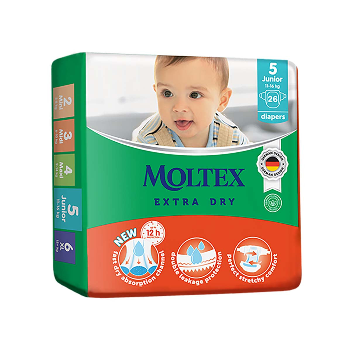 Pelenë për fëmijë SM Moltex 11-16kg26cop