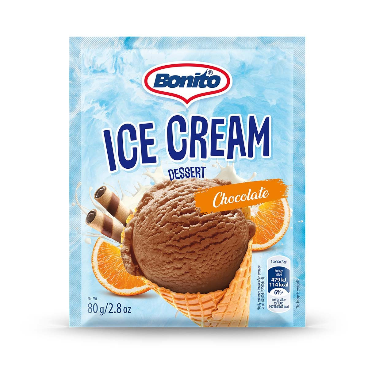 Akullore pluhur çokollate Bonito 80gr