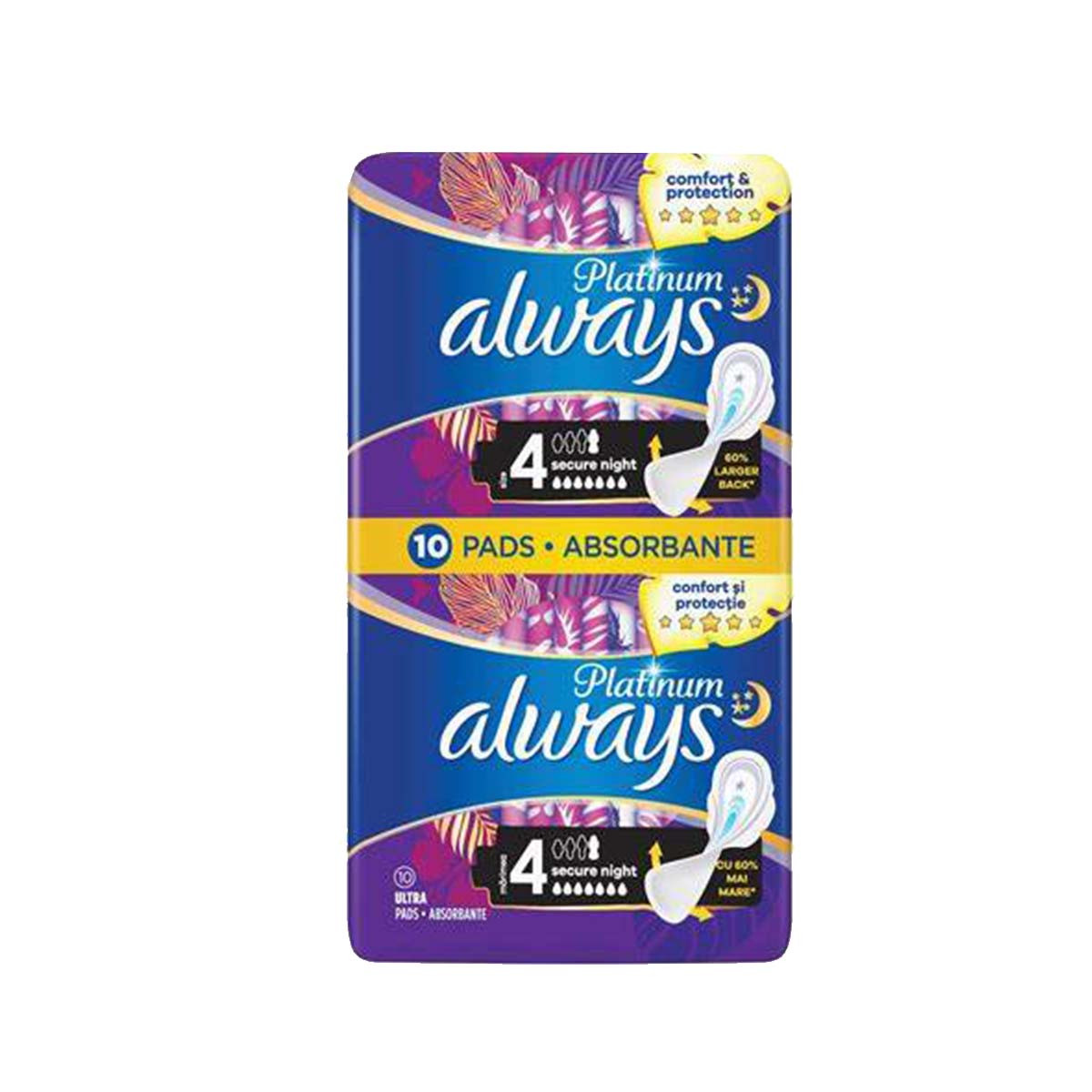 Vata higjienike Always Ultr.Night 10cope