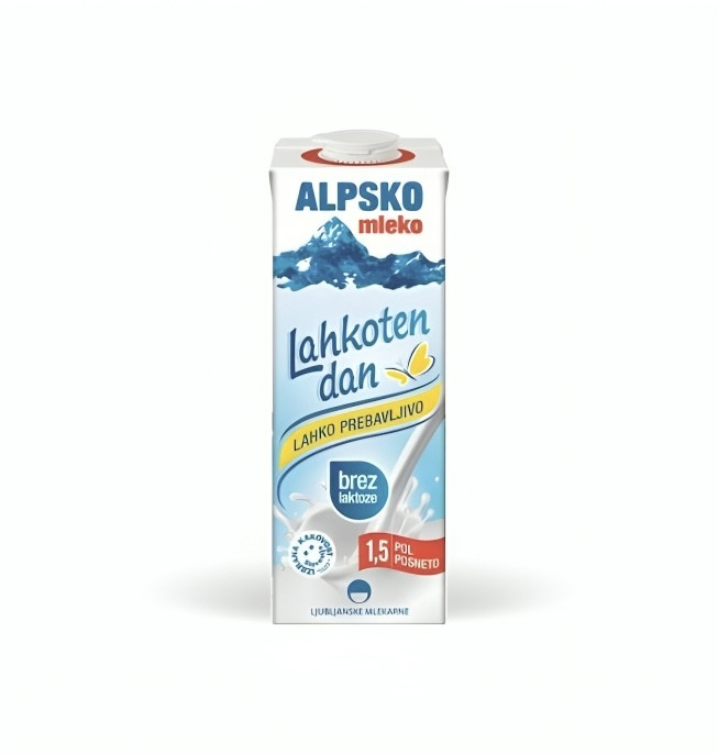 Qumësht pa laktoze Alpsko 1.5% 1L