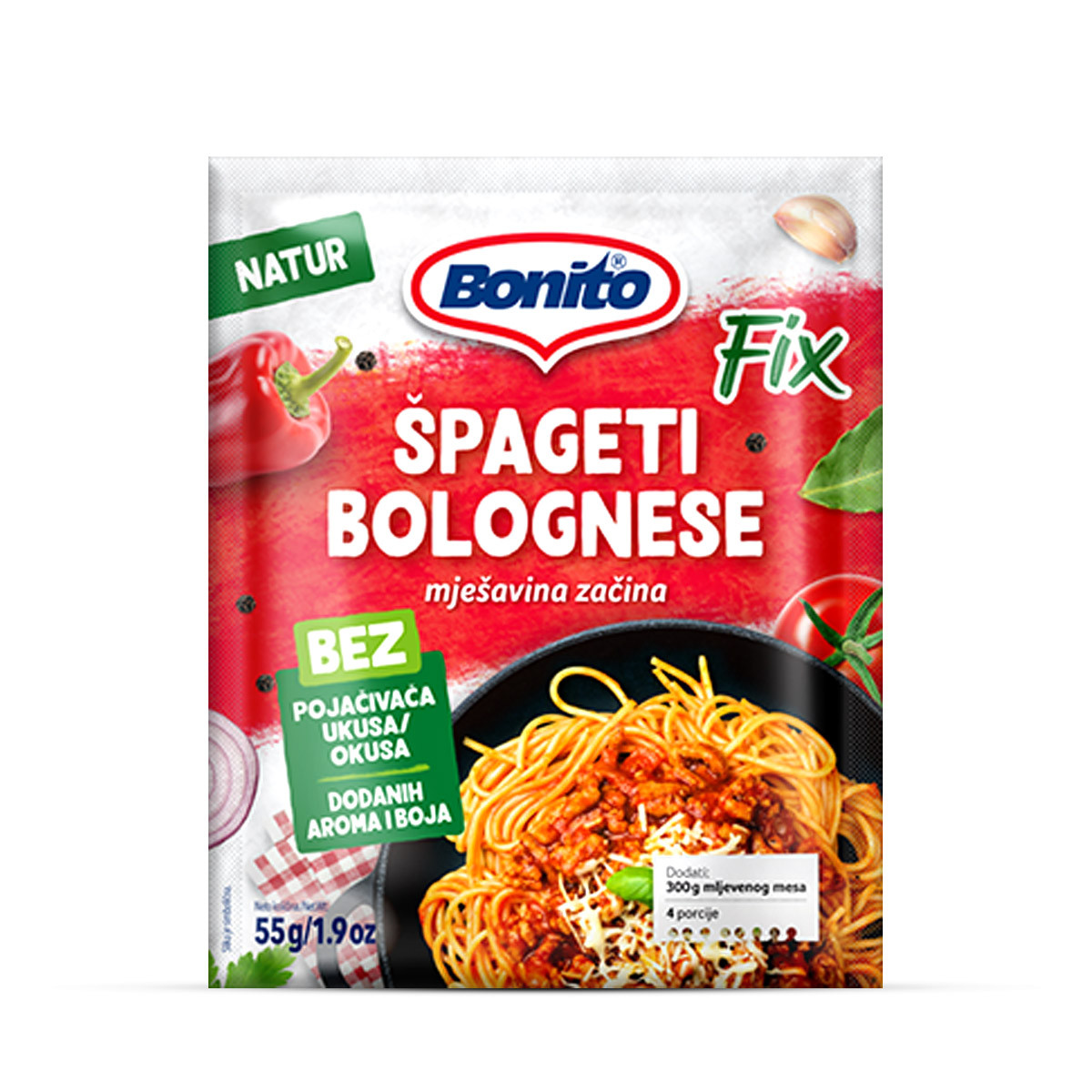 Salce per shpageta bolognese Bonito 55gr